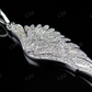 Sterling Silver Moissanite Angel Wing Diamond Pendant Charm Hip Hop Pendent CustomDiamJewel