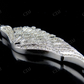 Sterling Silver Moissanite Angel Wing Diamond Pendant Charm Hip Hop Pendent CustomDiamJewel