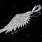 Sterling Silver Moissanite Angel Wing Diamond Pendant Charm Hip Hop Pendent CustomDiamJewel