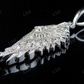 Sterling Silver Moissanite Angel Wing Diamond Pendant Charm Hip Hop Pendent CustomDiamJewel