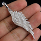 Sterling Silver Moissanite Angel Wing Diamond Pendant Charm Hip Hop Pendent CustomDiamJewel