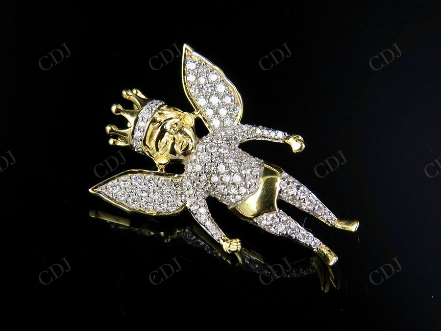 925 VVS Moissanite Angel Cherub Iced Pendant Hip Hop Pendent CustomDiamJewel