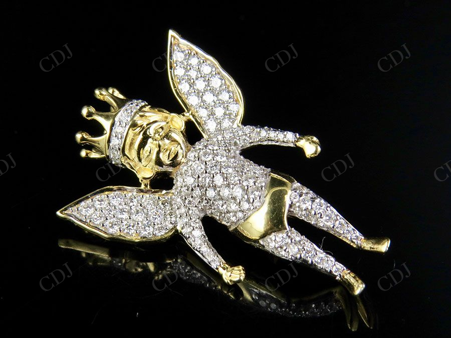 925 VVS Moissanite Angel Cherub Iced Pendant Hip Hop Pendent CustomDiamJewel