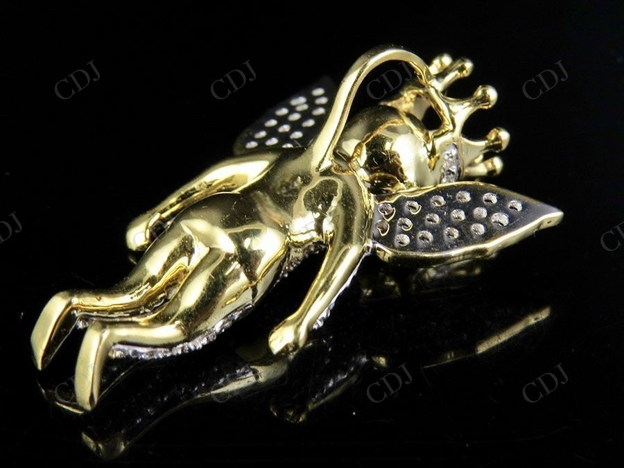 925 VVS Moissanite Angel Cherub Iced Pendant Hip Hop Pendent CustomDiamJewel