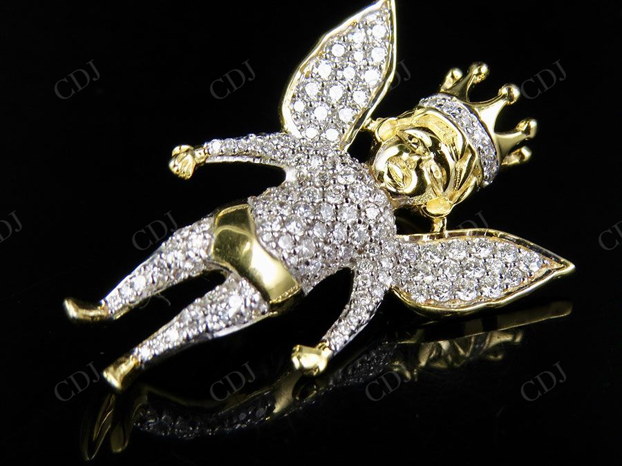 925 VVS Moissanite Angel Cherub Iced Pendant Hip Hop Pendent CustomDiamJewel