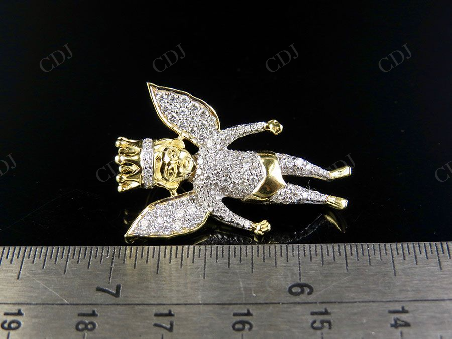 925 VVS Moissanite Angel Cherub Iced Pendant Hip Hop Pendent CustomDiamJewel