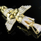 Two Tone VVS Moissanite Praying Hands Angel Diamond Pendant Charm Hip Hop Pendent CustomDiamJewel