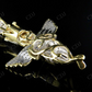 Two Tone VVS Moissanite Praying Hands Angel Diamond Pendant Charm Hip Hop Pendent CustomDiamJewel
