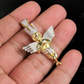 Two Tone VVS Moissanite Praying Hands Angel Diamond Pendant Charm Hip Hop Pendent CustomDiamJewel