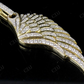 Sterling Silver Moissanite Single Angel Wing Diamond Pendant Charm Hip Hop Pendent CustomDiamJewel