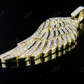 Sterling Silver Moissanite Single Angel Wing Diamond Pendant Charm Hip Hop Pendent CustomDiamJewel
