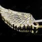 Sterling Silver Moissanite Single Angel Wing Diamond Pendant Charm Hip Hop Pendent CustomDiamJewel