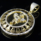 0.65 CTW Sterling Silver Moissanite Angel Crown Pendant Hip Hop Pendent CustomDiamJewel