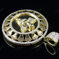 0.65 CTW Sterling Silver Moissanite Angel Crown Pendant Hip Hop Pendent CustomDiamJewel
