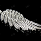 Sterling Silver Moissanite Single Angel Wing Charm Pendant Hip Hop Pendent CustomDiamJewel