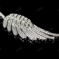 Sterling Silver Moissanite Single Angel Wing Charm Pendant Hip Hop Pendent CustomDiamJewel