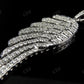Sterling Silver Moissanite Single Angel Wing Charm Pendant Hip Hop Pendent CustomDiamJewel