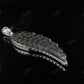 Sterling Silver Moissanite Single Angel Wing Charm Pendant Hip Hop Pendent CustomDiamJewel