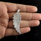 Sterling Silver Moissanite Single Angel Wing Charm Pendant Hip Hop Pendent CustomDiamJewel