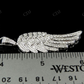 Sterling Silver Moissanite Single Angel Wing Charm Pendant Hip Hop Pendent CustomDiamJewel
