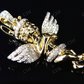 0.45 CTW VVS Moissanite Crowned Angel Pendant Hip Hop Pendent CustomDiamJewel