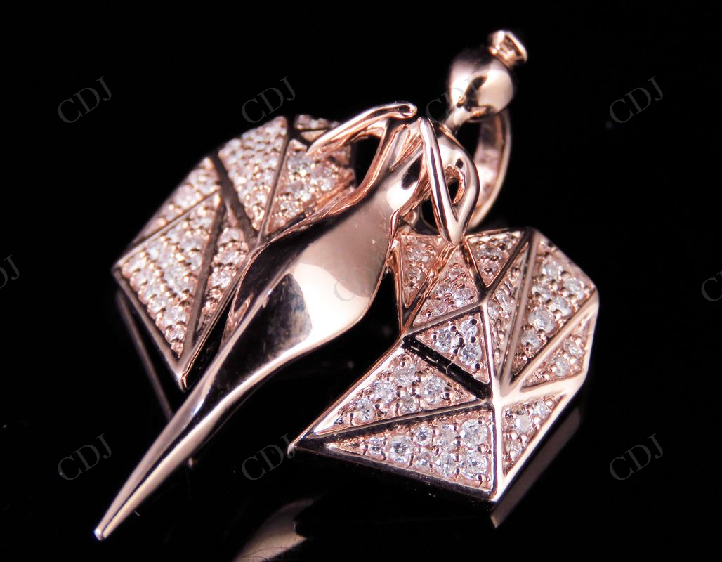 925 Sterling Silver Moissanite Real Diamond Angel Pendant Hip Hop Pendent CustomDiamJewel