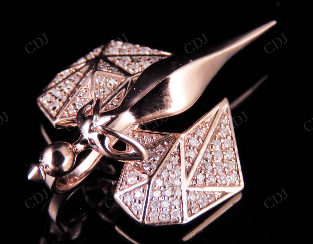 925 Sterling Silver Moissanite Real Diamond Angel Pendant Hip Hop Pendent CustomDiamJewel