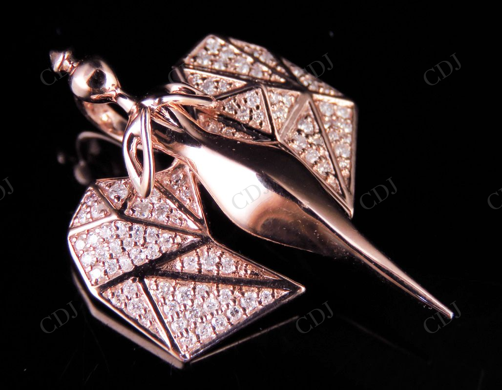 925 Sterling Silver Moissanite Real Diamond Angel Pendant Hip Hop Pendent CustomDiamJewel