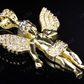 925 Sterling Silver Moissanite Simulated Diamond Angel Pendant Hip Hop Pendent CustomDiamJewel
