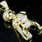 0.92 CTW 925 Sterling Silver Moissanite Angel Men's Charm Pendant Hip Hop Pendent CustomDiamJewel