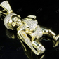 0.92 CTW 925 Sterling Silver Moissanite Angel Men's Charm Pendant Hip Hop Pendent CustomDiamJewel