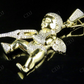 0.92 CTW 925 Sterling Silver Moissanite Angel Men's Charm Pendant Hip Hop Pendent CustomDiamJewel