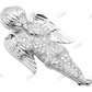 Sterling Silver Moissanite Praying Hands Angel Diamond Pendant Charm Hip Hop Pendent CustomDiamJewel