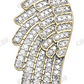925 VVS Moissanite Single Angel Wing Diamond Pendant Charm Hip Hop Pendent CustomDiamJewel