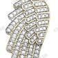 VVS Two Tone Moissanite Single Angel Wing Diamond Pendant Hip Hop Pendent CustomDiamJewel