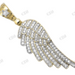 VVS Two Tone Moissanite Single Angel Wing Diamond Pendant Hip Hop Pendent CustomDiamJewel
