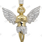 925 Sterling Silver Moissanite Praying Hands Angel Diamond Pendant Hip Hop Pendent CustomDiamJewel