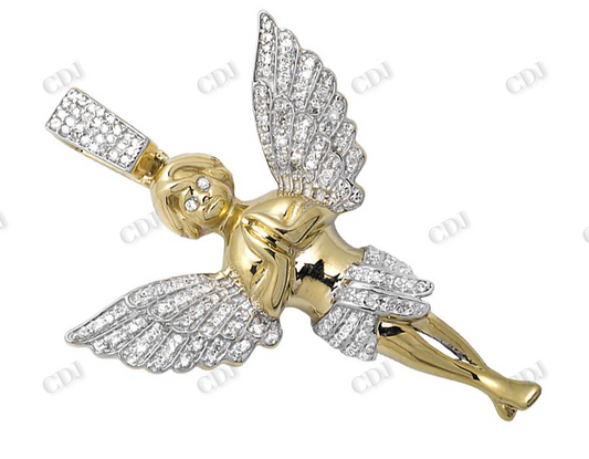 925 Sterling Silver Moissanite Praying Hands Angel Diamond Pendant Hip Hop Pendent CustomDiamJewel