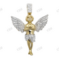 925 Sterling Silver Moissanite Praying Hands Angel Diamond Pendant Hip Hop Pendent CustomDiamJewel