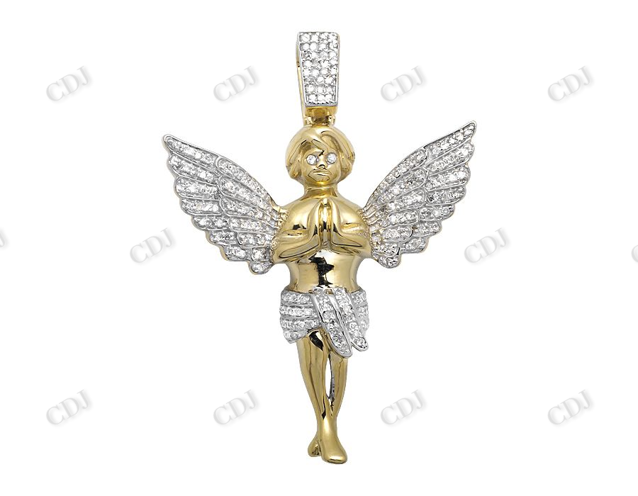 925 Sterling Silver Moissanite Praying Hands Angel Diamond Pendant Hip Hop Pendent CustomDiamJewel