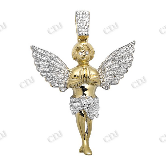 925 Sterling Silver Moissanite Praying Hands Angel Diamond Pendant Hip Hop Pendent CustomDiamJewel