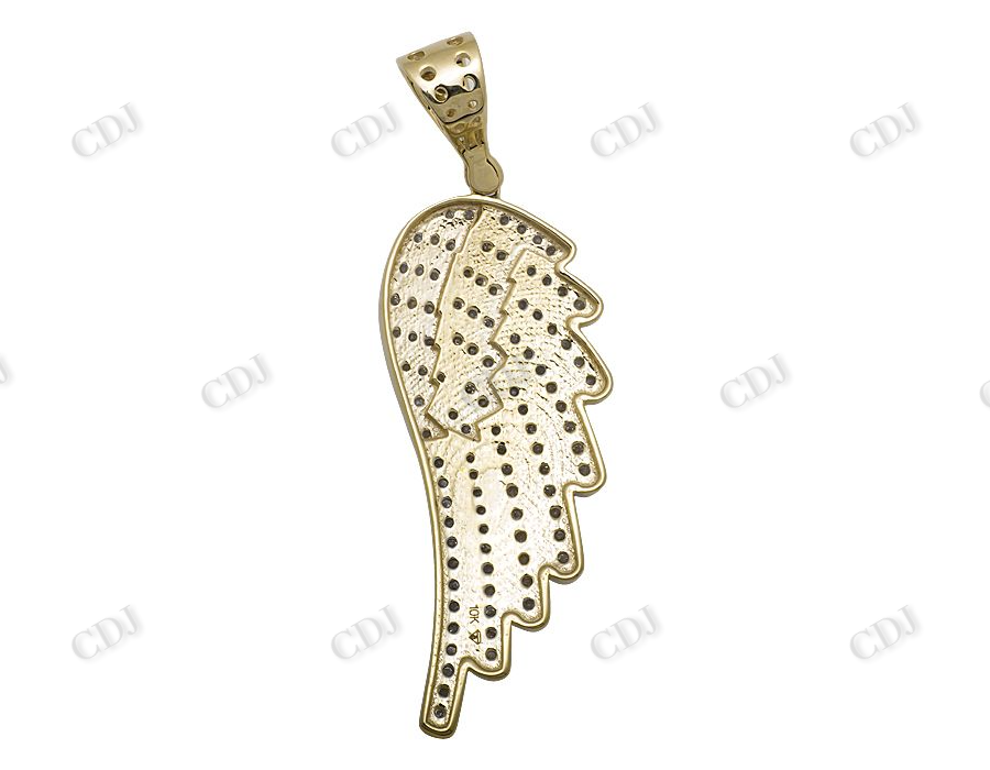 925 VVS Moissanite Single Angel Wing Diamond Pendant Charm Hip Hop Pendent CustomDiamJewel