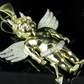 Sterling Silver Moissanite Devil Angel Diamond Pendant Charm Hip Hop Pendent CustomDiamJewel