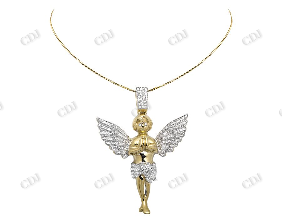 925 Sterling Silver Moissanite Praying Hands Angel Diamond Pendant Hip Hop Pendent CustomDiamJewel