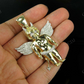 Sterling Silver Moissanite Devil Angel Diamond Pendant Charm Hip Hop Pendent CustomDiamJewel