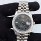 Full White Rolex Jubilee Ballet 1 Row On Bezel Moissanite Diamond Set Hip Hop Watch hip hop jewelry CustomDiamJewel