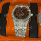 Iced Out Brown Dial Audemars Piguet Moissanite Skeleton Watch For Men customdiamjewel