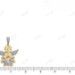 Two Tone Sterling Silver Moissanite Angel Wings Pendant Hip Hop Pendent CustomDiamJewel