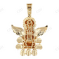 Two Tone Sterling Silver Moissanite Angel Wings Pendant Hip Hop Pendent CustomDiamJewel