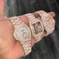 Full Iced Out Rose Gold Color VVS Moissanite Hip Hip For Men customdiamjewel